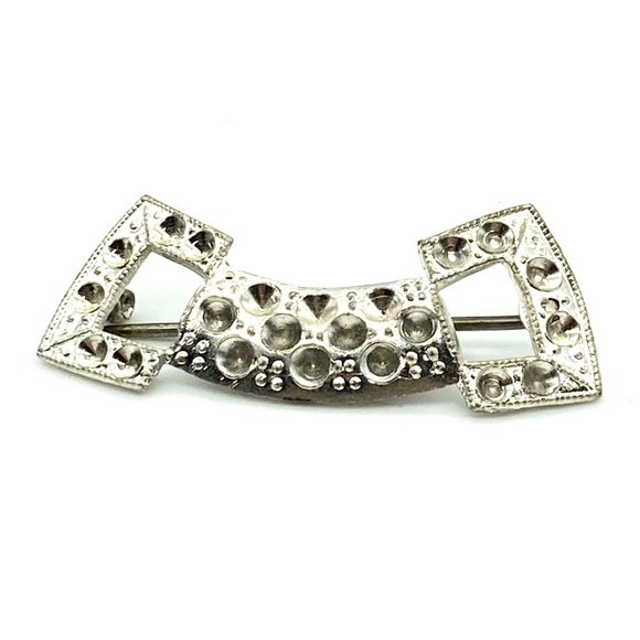 Vintage Staybrite Style Brooch, Collar Stay Lapel Pin Signed H&H, Unisex - Picture 5 of 5